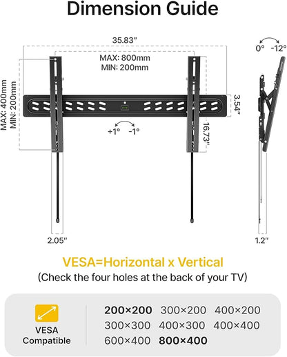 monTEK Ultra Slim Tilting TV Wall Mount Bracket - Image 8