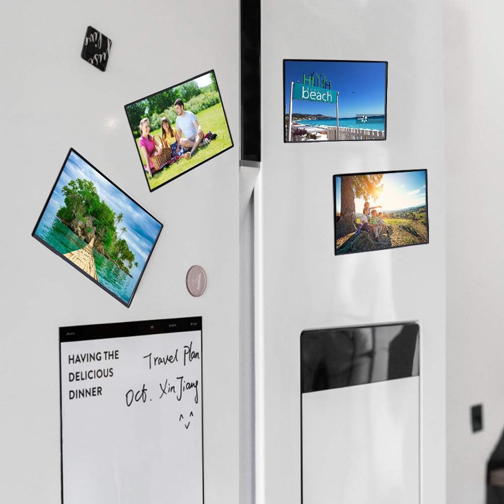 Tebik 35 Pack Magnetic Picture Frame, Holds 5 x 7 Inches Photos Pictures, Black Magnetic Photo Frames with Clear Pocket for Refrigerator,Fridge, Locker, Office Cabinet