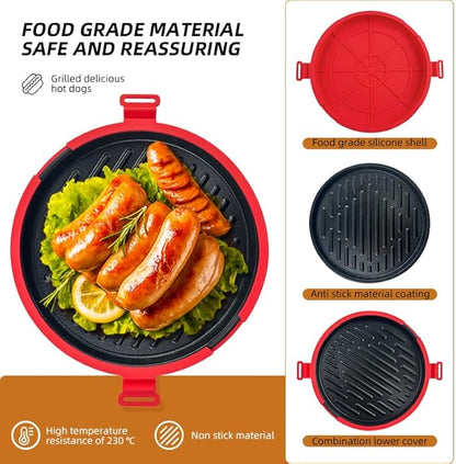 9.5inch 5-in-1 Microwave Grill Pan, Grilled Cheese, Large Toastie Sandwich Maker - Image 9