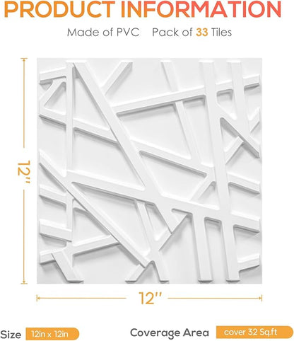 LEVOWAY 33 Pack 3D Wall Panels for Interior Wall Decor, Wall Covering Panles - Image 5