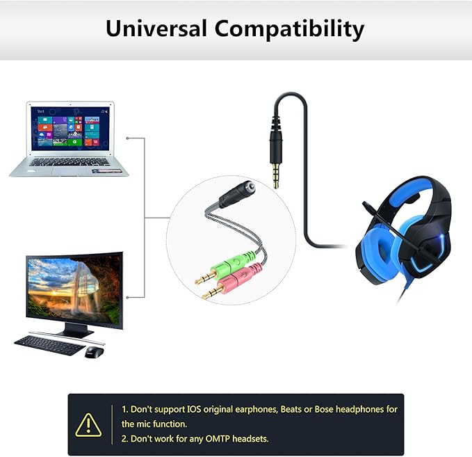 MillSO Headphone Splitter for Computer CTIA 3.5mm TRRS Female to Dual TRS Male - Image 4