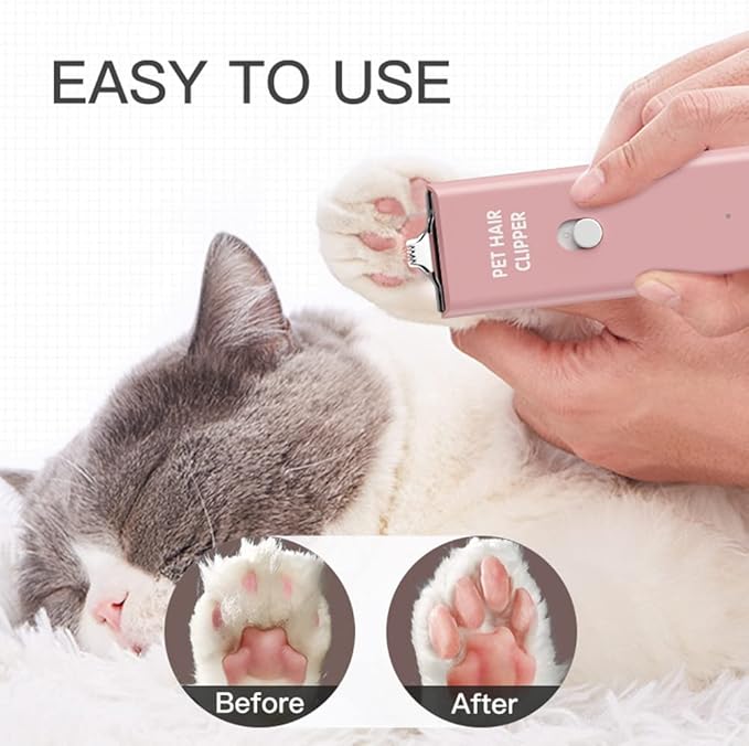 Feet Hair Trimmer, Dog Clippers, Quiet Washable USB Rechargeable Cordless Dog - Image 3