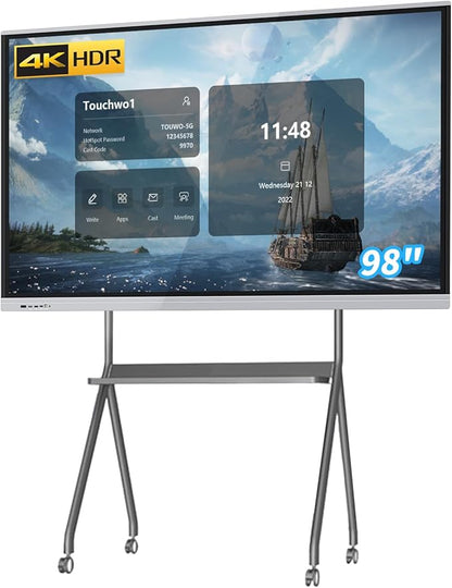 98" Touchscreen Monitor Smart Board, 4K Interactive Presentation Electronic by TouchWo