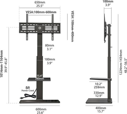 FITUEYES Floor TV Stand for 32-75 inch TV - Image 8