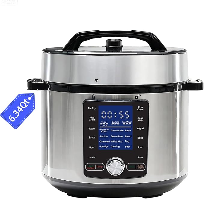 OLIXIS 24-in-1 Electric Pressure Cooker 6.34 Quart, Stainless Steel Multi-Cooker by OLIXIS