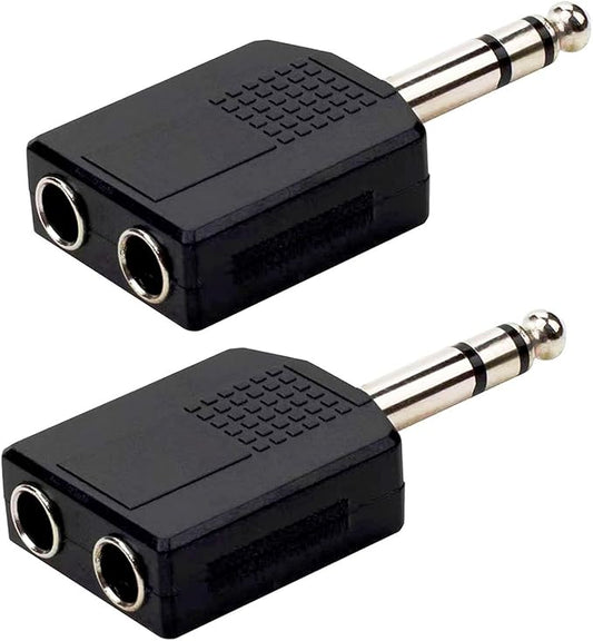 Sairps 1/4 Audio Splitter TRS Stereo Plug Interconnect Audio One Male 6.35mm by Sairps