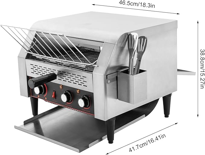 Commercial Conveyor Toaster, 2400W Heavy-duty Toasters - Image 4