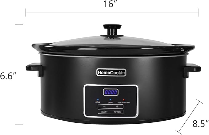 HOMECOOKIN 6 Quart Programmable Slow Cooker, Kitchen Appliances, Perfect - Image 4