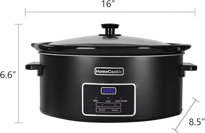 HOMECOOKIN 6 Quart Programmable Slow Cooker, Kitchen Appliances, Perfect - Image 4