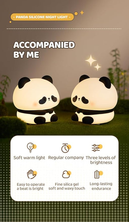ATSUI Cute Panda Night Light, LED Squishy Novelty Animal Night Lamp, Food Grade - Image 2
