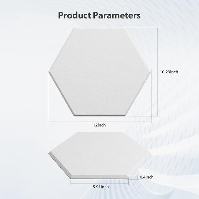 Amantech 12 Pack Acoustic Panels Self Adhesive Sound Proof Foam, High Density - Image 6