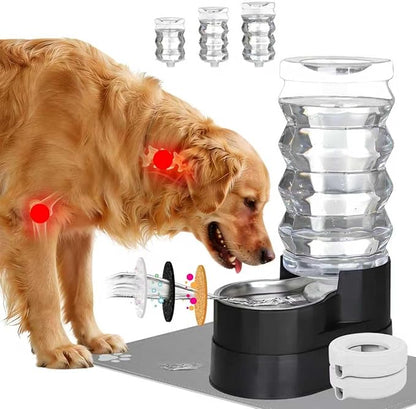 RIZZARI Automatic Dog Water Dispenser: Spill-Resistant 9L Black Gravity Feeder by RIZZARI