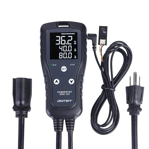 DIGITEN Humidity Controller DHC101 Digital Humidistat Pre Wired Outlet Reptile by DIGITEN