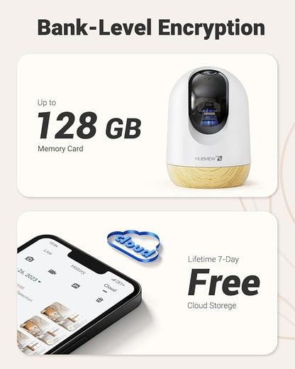 MUBVIEW 5G WiFi Indoor Security Camera No Subscription, Pet Camera - Image 9