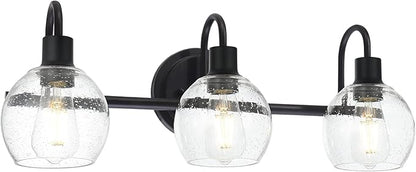 WINSHEN Modern 3-Lights Black Vanity Light Fixtures Farmhouse Metal Bathroom by WINSHENLighting