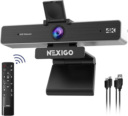 NexiGo Zoom Certified, N950P 4K Zoomable Webcam, RF Remote, Sony_Starvis Sensor by NexiGo