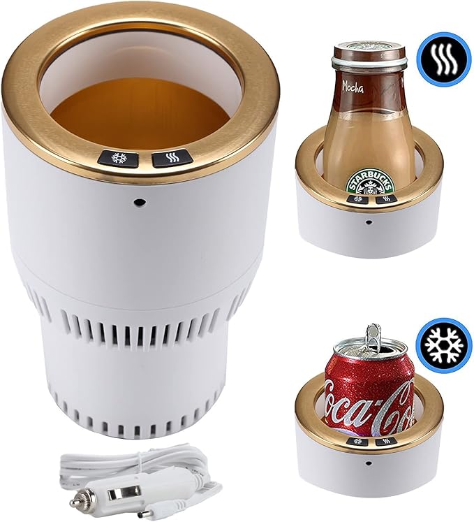 Car Cup Holder with Drink Cooler Smart Mug Warmer 2-in-1 Car Tumbler Holder - Image 2