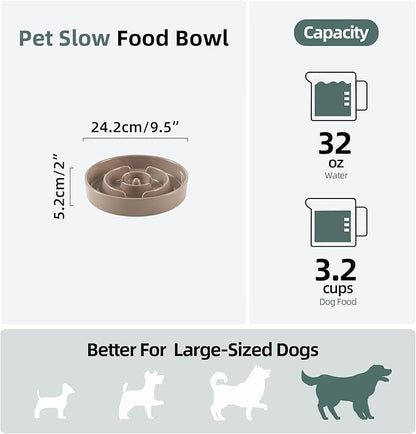 Ceramic 3.2 Cup Slow Feeder Dog Bowl - Image 2