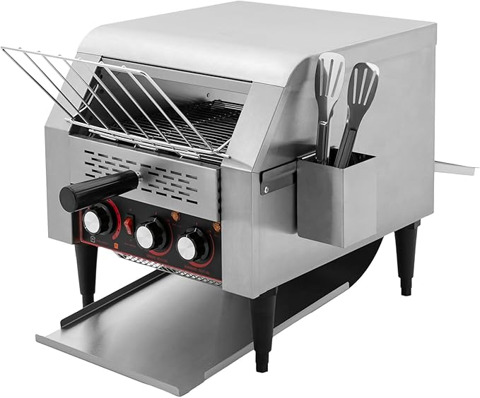 Commercial Conveyor Toaster, 350Slices/Hour 1900W Stainless Steel Heavy Duty - Image 4