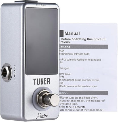 Rowin High Precision Guitar Chromatic Tuner Pedal Ture Bypass - Image 9
