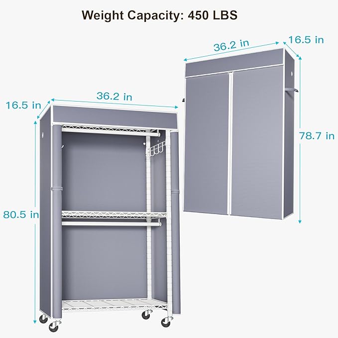 FUTASSI White Clothing Rack - Image 5