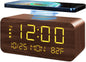 Digital Alarm Clock, with Wooden Electronic LED Time Display, 3 Alarm Settings by JALL