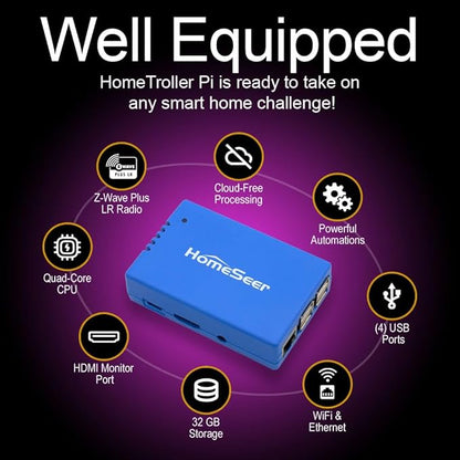 HomeSeer HomeTroller Pi G8 Smart Home Hub, 800 Series Long Range Radio - Image 3