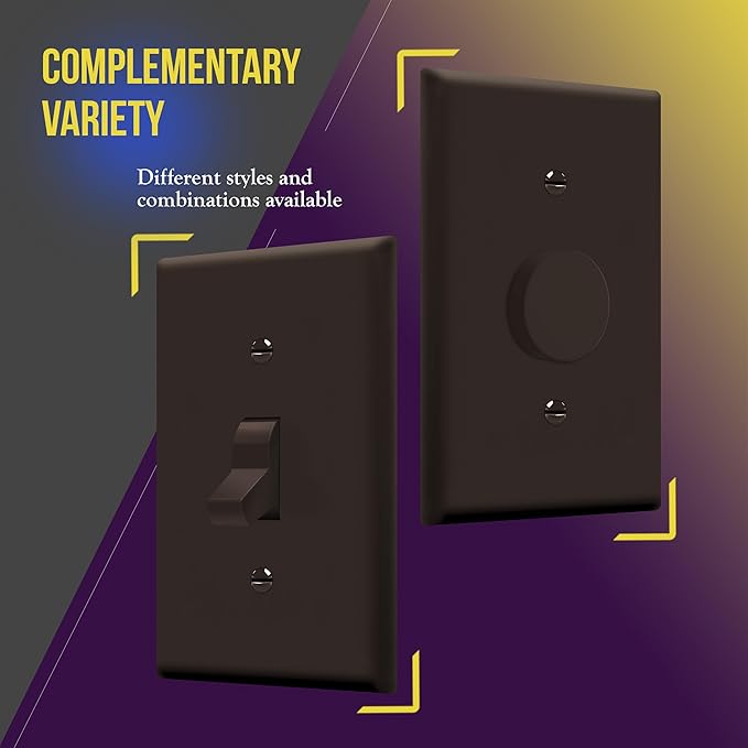 ENERLITES Toggle Light Switch Wall Plate, Gloss Finish, Standard Size 1-Gang - Image 5