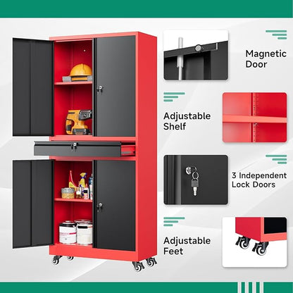 Letaya Metal Garage Storage Cabinet - Image 4