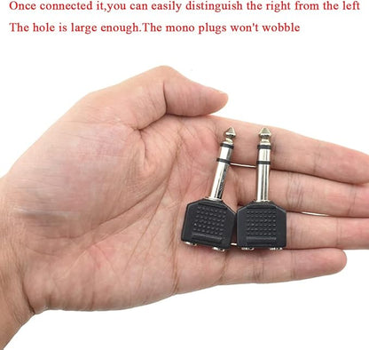 HAHIYO 3.25 M-2x6.35 F-TRS Stereo Plug Interconnect Audio One Male 6.35mm and - Image 4
