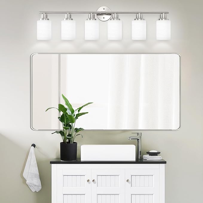 Guliaofo 6-Light Brushed Nickel Vanity Lights - Image 4