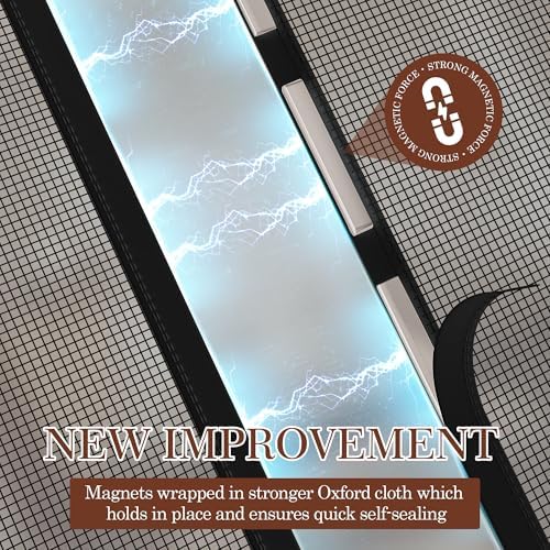 yotache narrow magnetic screen door fit doors 28", close-up detail