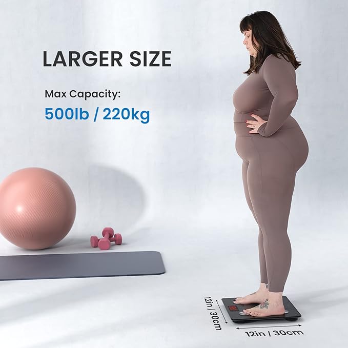 RENPHO Scale for Body Weight 500 lbs, Extra-High Capacity Smart Bathroom Scale - Image 2