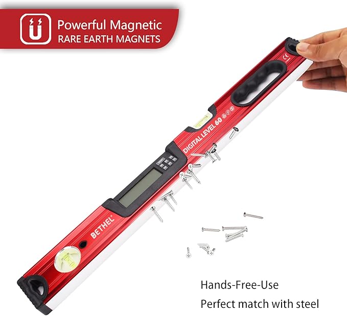 24 inch Digital Magnetic Level, Digital Smart Torpedo Level Tool - Image 6