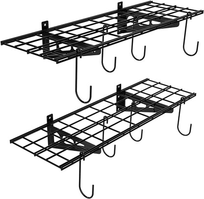 FLEXIMOUNTS Garage Wall Shelving, Includes 8 Bike Hooks, Wall Shelf Garage by FLEXIMOUNTS
