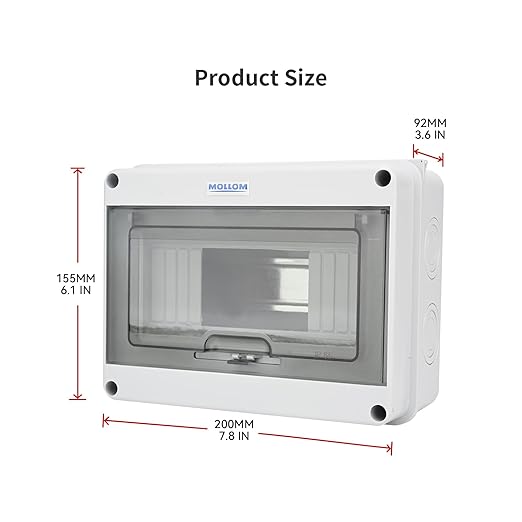 MOLLOM 8 Way Circuit Breaker MCB Distribution Protection Box - Image 2