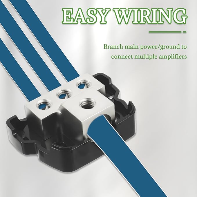 BOJACK 3 Way Power Distribution Connecting Block 1x0/2/4 Gauge Input 3x4/8 - Image 6