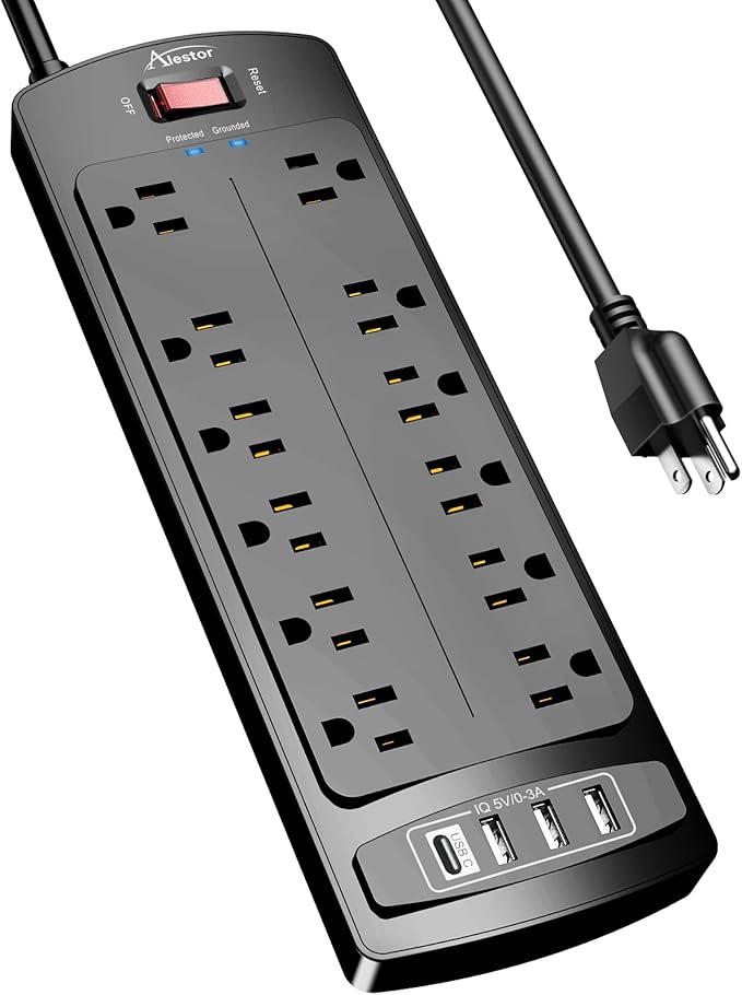 Power Strip, ALESTOR Surge Protector by Alestor