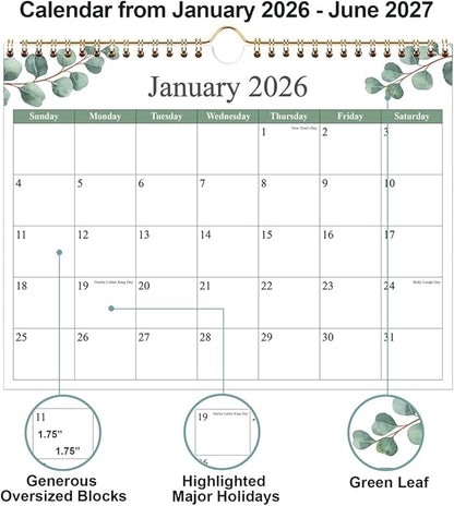 Calendar 2026 - Wall Calendar 2026-2027 from January 2026 to June 2027 - Image 2