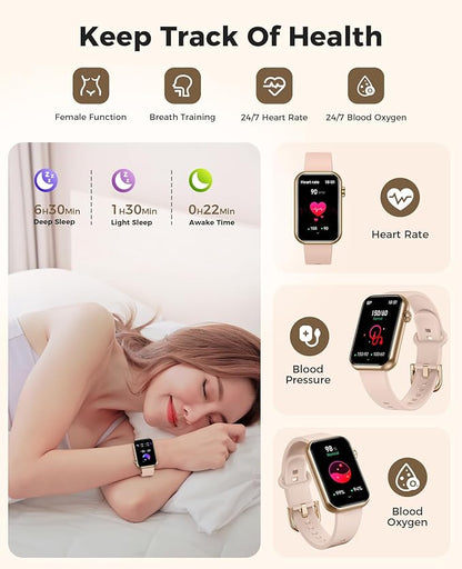 Smart Watch Fitness Tracker, 24/7 Heart Rate Spo2 Blood Pressure Monitor Sleep - Image 3