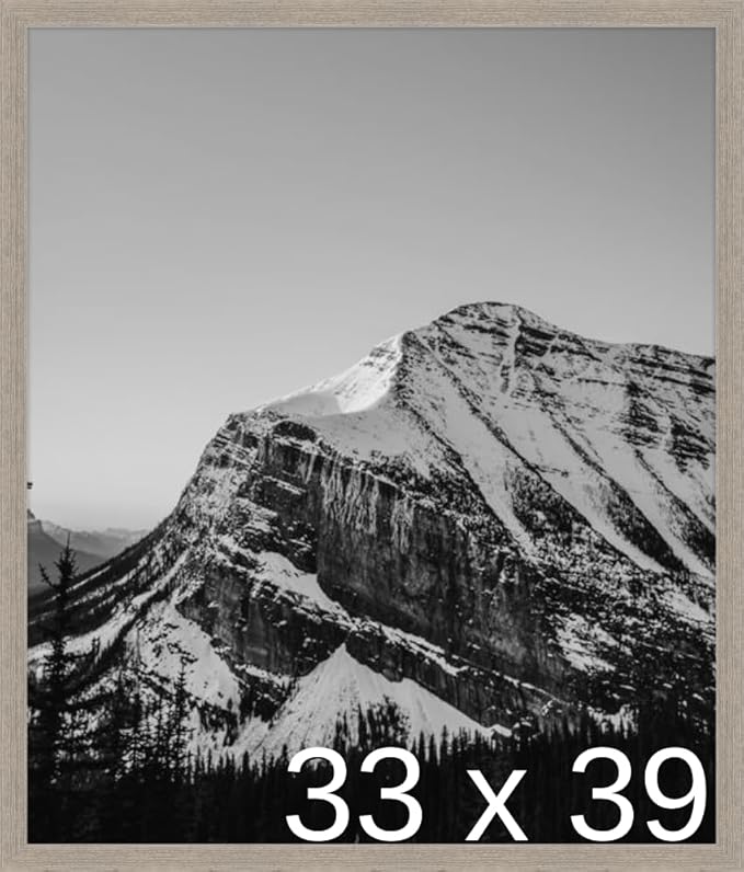 Frame It Easy 33 x 39 Rustic Gray Wood Frame by FrameItEasy