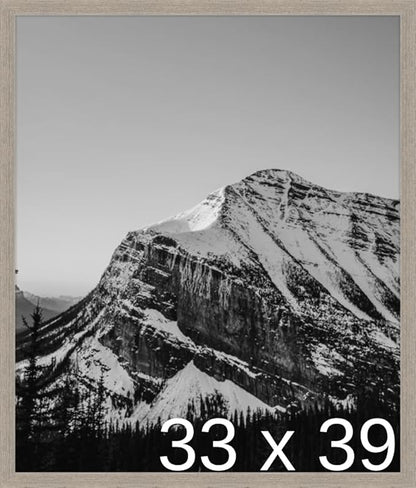 Frame It Easy 33 x 39 Rustic Gray Wood Frame by FrameItEasy