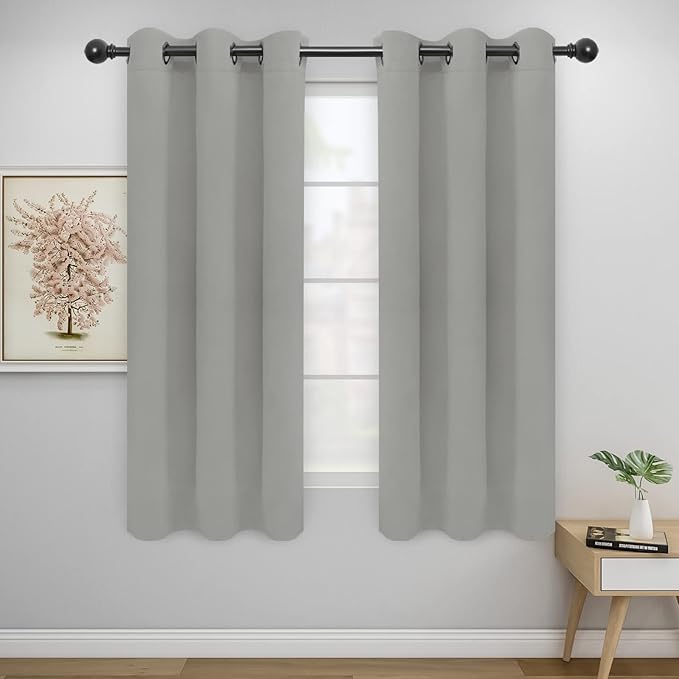 Easy-Going Blackout Curtains for Bedroom, Solid Thermal Insulated Grommet and by Easy-Going
