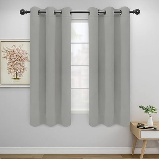 Easy-Going Blackout Curtains for Bedroom, Solid Thermal Insulated Grommet and by Easy-Going