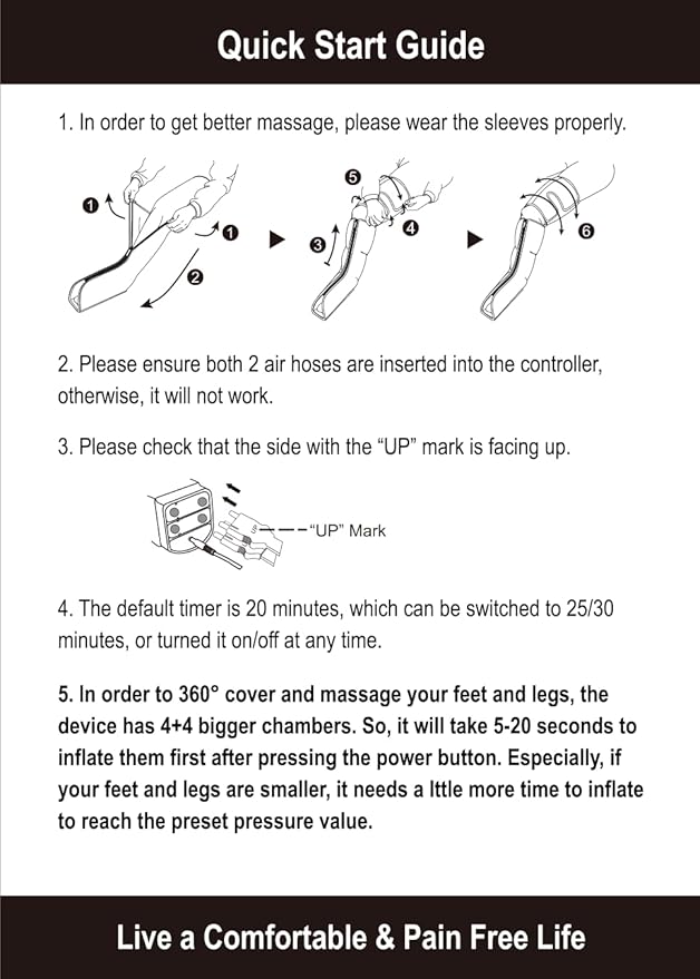 FIT KING Air Compression Leg and Foot Boots Massager - Image 7