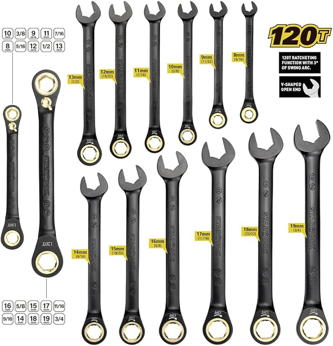 STARWORK TRUE MECHANIC 312-Piece Mechanics Tool Set and Socket Set, Professional - Image 5