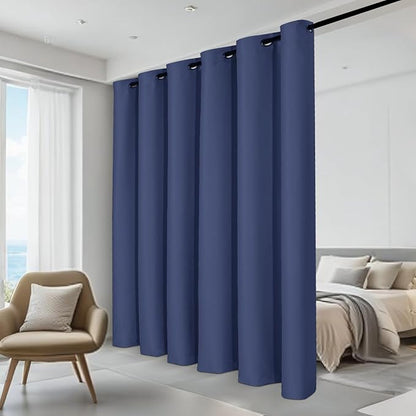 JIUZHEN Blackout Sliding Door Room Divider Curtain, Noise Reducing Window - Image 2