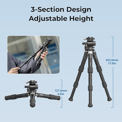 SmallRig Portable Carbon Fiber Tabletop Tripod Kit, Built-in QR Plate - Image 4