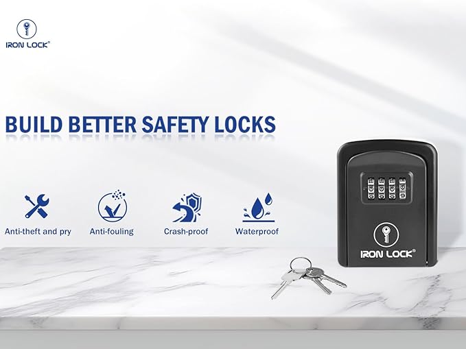 Iron Lock® Key Lock Box Wall Mount – Waterproof Heavy Duty Metal Lock Box - Image 9