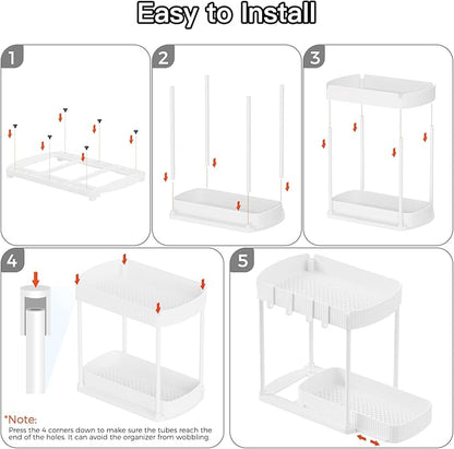 Ukeetap 2 Pack Multi-Purpose Pull-Out Storage Organizers, Under Sink Organizers - Image 7